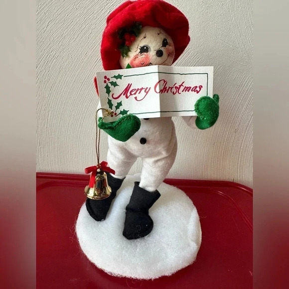 Annalee caroling Snowman Doll - Picture 1 of 6